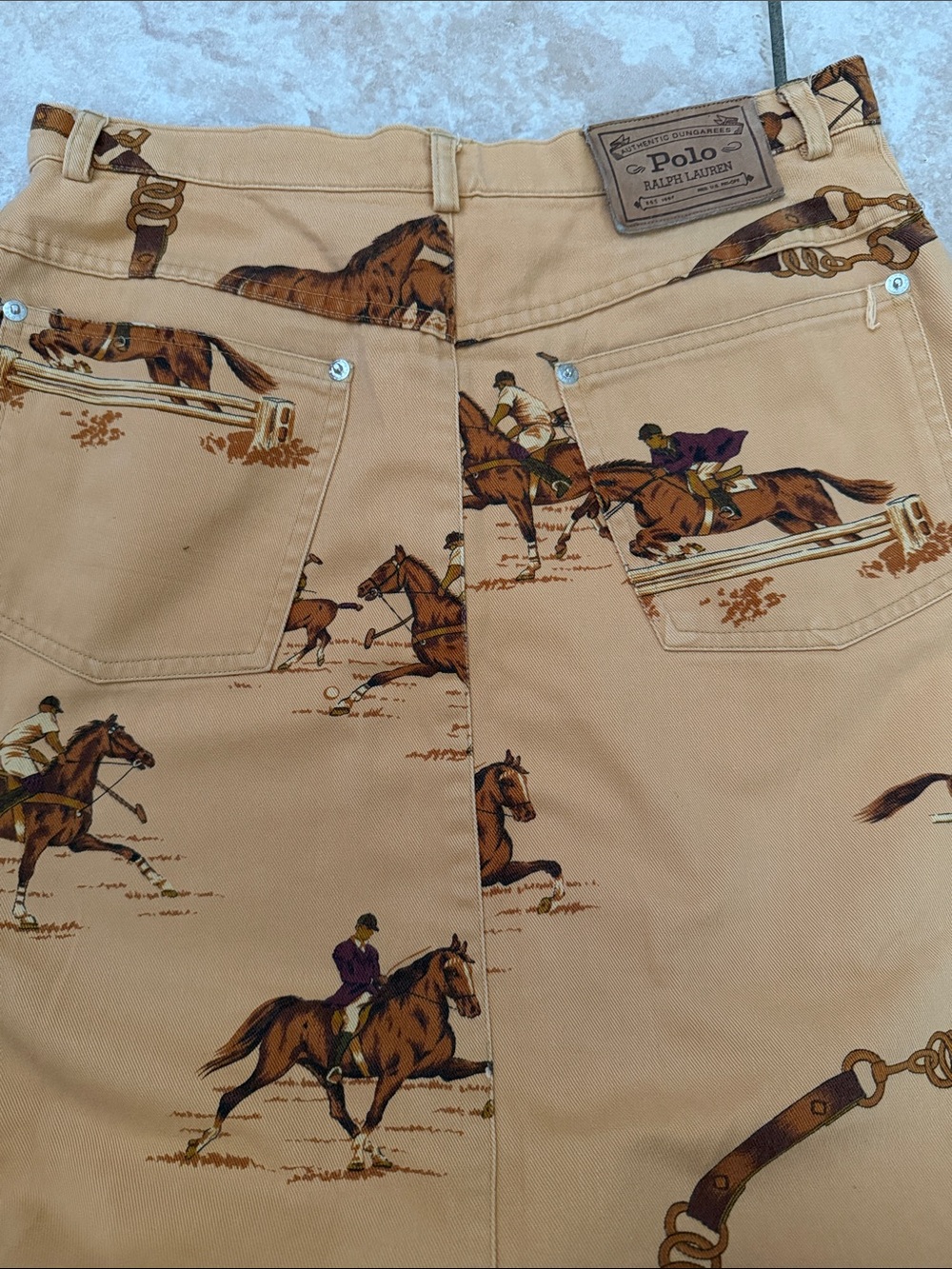 Polo Ralph Lauren Tan Canvas with Brown Leather Patch - Picture 8 of 8